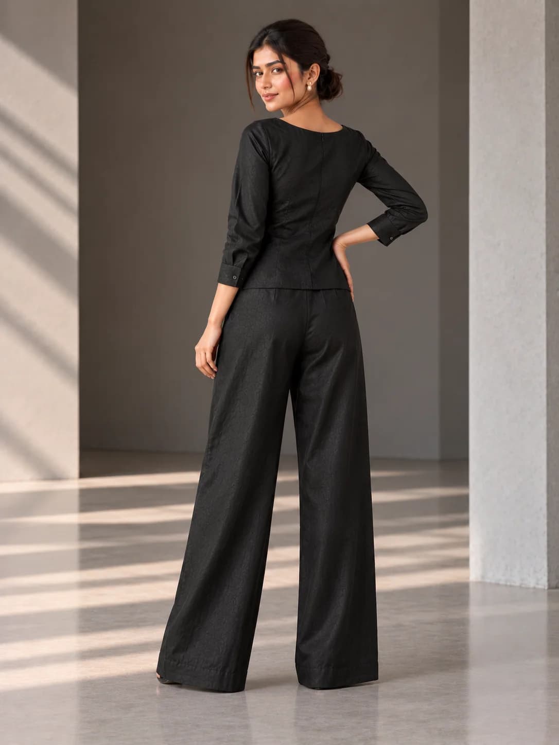 Black Linen Co-ord Set product image — Black thumbnail 4