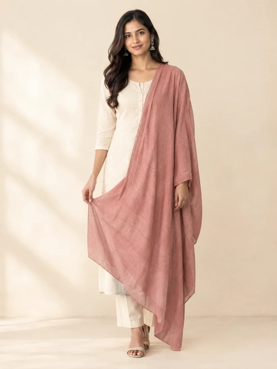 Earth Rose Cotton Lightweight Dupatta product image — Earth Rose — image 1