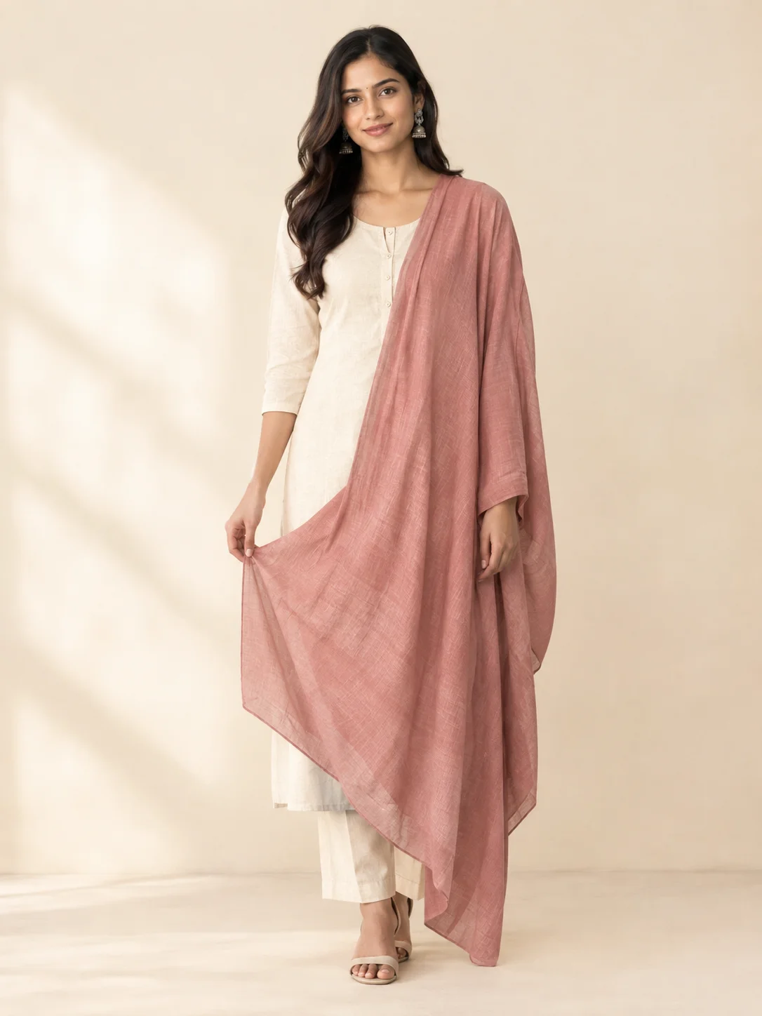 Earth Rose Cotton Lightweight Dupatta
